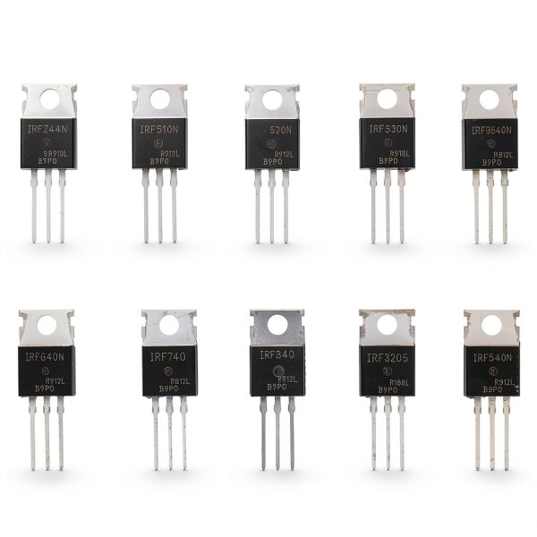 BOJACK 10 Value MOSFET Kit 50 pcs N and P Channel Transistors-3