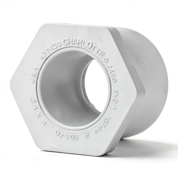Charlotte Pipe 1 x 1/2 SCH40 Reducer Bushing SPGXS Pressure PVC-0